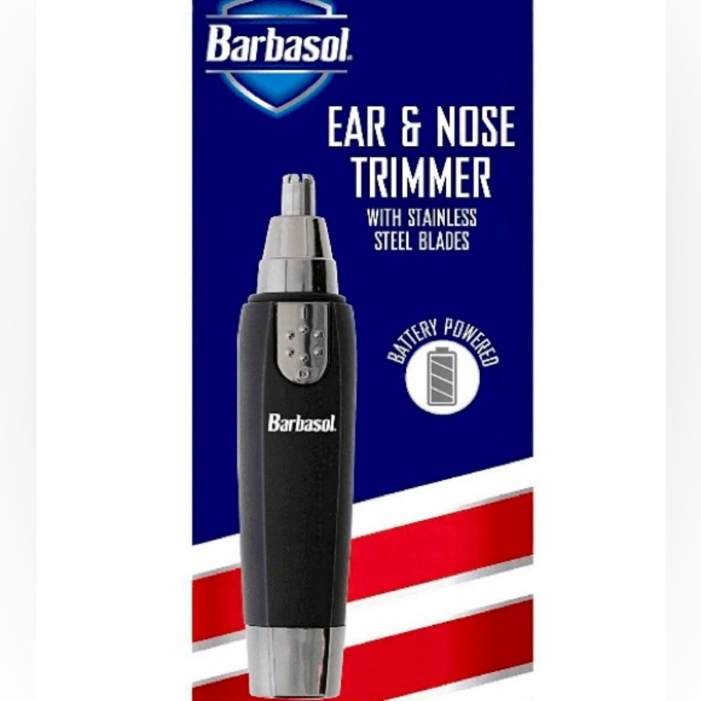 NWT BARBASOL Ear & Nose Trimmer Cordless / Stainless Steel Blades